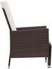 Garten-Liegestuhl, Sonnenliege, Liegestuhl mit Auflagen Poly Rattan Braun Bild 4