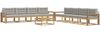 vidaXL Outdoor-Sofagarnitur 9 pcs Weiß und Hellgrau 79 x 79 x 37 cm 3386240 Bild 2