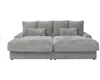 Vente-unique - CALAZO Sofa Samt Grau - B 170 cm x H 85 cm x L 232 cm Bild 2