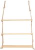 Homes & Jones Hängeregal Mirko 50x15x75 cm, 3 Böden aus Massivholz & Seilaufhängung - Wandregal im rustikalen Look für Wohnzimmer, Küche - dekorativ, platzsparend & vielseitig Bild 5