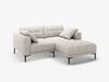 Micadoni Ecksofa Bemy 2-Sitzer Rechts Strukturierter Stoff Beige Bild 2
