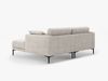 Micadoni Ecksofa Bemy 2-Sitzer Rechts Strukturierter Stoff Beige Bild 3