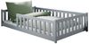 Kids Collective Kinderbett Bodenbett Bett mit Rausfallschutz & Lattenrost Montessori Bett Kinder (Jungen, Mädchen, Kinder, weitere Größen 80x160, 80x180, 90x190, 90x200, 140x200 cm), Jugendbett Einzelbett Aschgrau Kiefer 120x200 cm Bild 2
