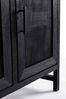 Sideboard Stonwar aus Mangoholz, modernes Design mit Rattan-Türen, schwarz, 125 cm, mit Magnetverschluss Bild 5