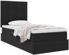 vidaXL Aufbewahrungsbett mit Matratze Schwarz 90 x 190 cm Samt 3371999 Bild 3