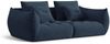 Micadoni Sofa Bloom 3-Sitzer Strukturierter Stoff Dunkelblau Bild 2