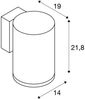 SLV No. 1003440 ENOLA ROUND L single Outdoor LED Wandaufbauleuchte anthrazit CCT 3000/4000K IP 65 Bild 5