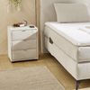 Boxspringbett 160x200 cm H3+H4 Federkernmatratzen Bonell Topper Chenille Beige Bild 4
