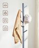 Garderobenständer, freistehender Kleiderständer, Garderobe aus Massivholz, in Baumform, mit 8 Haken, für Kleidung, Hüte, Taschen, Flur, Eingangsbereich, Grau, von Songmics RCR04GY Bild 3