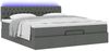 vidaXL Ottoman-Bett mit Matratze & LEDs Dunkelgrau 160x200 cm Stoff 3312403 Bild 5