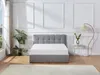 Vente-unique - MAZIRI Bett Stoff Grau - B 218 cm x H 97 cm x L 173 cm Bild 3