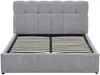 Vente-unique - MAZIRI Bett Stoff Grau - B 218 cm x H 97 cm x L 173 cm Bild 5