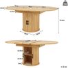 Esstisch 118/158x118x76,8 cm, ausziehbar, MDF in Walnuss-Maserung mit integrierter Stauraumlösung Bild 5