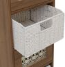 Mendler Kommode Schubladenschrank ´HWC-O75´4 Schubfächer, 2 Korbschubladen, MDF aus Paulownia-Holz & melaminbeschichtet, Braun, 82x30x30cm Bild 4