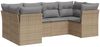 vidaXL 6-tlg. Garten-Sofagarnitur mit Kissen Beige Poly Rattan 3249948 Bild 2