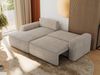 L-förmiges Ecksofa mit Armlehnen, Schlaffunktion und losen Kissen - BELLUNO - links - Beige Stoff Bild 4