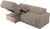 L-förmiges Ecksofa mit Armlehnen, Schlaffunktion und losen Kissen - BELLUNO - links - Beige Stoff Bild 5