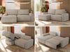L-förmiges Ecksofa mit Armlehnen, Schlaffunktion und losen Kissen - BELLUNO - links - Beige Stoff Bild 2