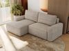 L-förmiges Ecksofa mit Armlehnen, Schlaffunktion und losen Kissen - BELLUNO - links - Beige Stoff Bild 3