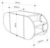Dmora Schuhschrank Sequoia, Schuhregal, Mehrzweck-Eingangsgarderobe, Möbel für Schuhe, 110x41 h50 cm, Schwarz Bild 3