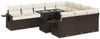 vidaXL 11-tlg. Garten-Sofagarnitur mit Kissen Braun Poly Rattan 3326554 Bild 2