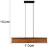 LED Pendelleuchte KALEA aus Naturholz dimmbar, Breite 110cm Bild 4