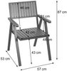 2er-Set Gartenstuhl HWC-J95, Balkonstuhl Stuhl, Outdoor-Beschichtung, Aluminium Holzoptik ~ Gestell champagner, grau Bild 3