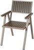 2er-Set Gartenstuhl HWC-J95, Balkonstuhl Stuhl, Outdoor-Beschichtung, Aluminium Holzoptik ~ Gestell champagner, grau Bild 5