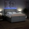 vidaXL Boxspringbett mit Matratze Hellgrau 200x200 cm Stoff 3292888 Bild 5
