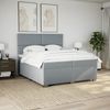 vidaXL Boxspringbett mit Matratze Hellgrau 200x200 cm Stoff 3292888 Bild 4