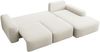 Selsey 'Carnos' Ecksofa mit Schlaffunktion, Lendenkissen, Chenille, Creme, rechts Bild 4