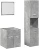 vidaXL 3-tlg. Badmöbel-Set Betongrau Holzwerkstoff 3324867 Bild 2
