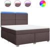 vidaXL Boxspringbett mit Matratze Dunkelbraun 180x200 cm Stoff 3292863 Bild 2