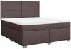 vidaXL Boxspringbett mit Matratze Dunkelbraun 180x200 cm Stoff 3292863 Bild 3