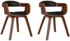 vidaXL Esszimmerstühle 2 Stk. Schwarz Bugholz und Kunstleder [3092377] Bild 2