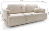 Selsey 'Lambina' 3-Sitzer Sofa mit Schlaffunktion und Bettkasten, Bouclé, Dunkelbeige Bild 4