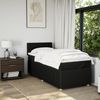 vidaXL Boxspringbett mit Matratze Schwarz 90x190 cm Stoff 3289620 Bild 4