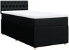 vidaXL Boxspringbett mit Matratze Schwarz 90x190 cm Stoff 3289620 Bild 3
