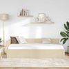 vidaXL Eckbettgestell mit Kopfteil Creme 100 cm x 200 cm Samt 42016057 Bild 2