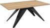 Esstisch Volnaw 140 mi 2 Einlegeplatten, Beine aus Stahl (Farbe: Schwarz / Eiche Craft Gold) Bild 3