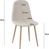 Esszimmerstühle 4er Set FANO beige- Komfortabler Polsterstuhl für Modernes und Stilvolles Design am Esstisch - Küchenstuhl oder Stuhl Esszimmer mit hoher Belastbarkeit bis 110kg Bild 5