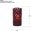 LED Echtwachskerze -Clary', Batterie und Timer, dunkelrot, 15cm Bild 5