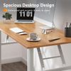 Klapptisch Computertisch 100x60x75 cm Schreibtisch Büro Home Office Teak Bild 3