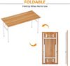 Klapptisch Computertisch 100x60x75 cm Schreibtisch Büro Home Office Teak Bild 4