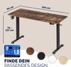 CASARIA® Höhenverstellbarer Schreibtisch elektrisch L Vintage-Braun Bild 2