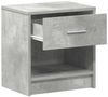 2er-Set Nachttische, Beistelltische Schlafzimmer mit Schublade Betongrau 39x28x41 cm Bild 5