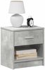 2er-Set Nachttische, Beistelltische Schlafzimmer mit Schublade Betongrau 39x28x41 cm Bild 3