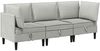 vidaXL Wohnzimmergarnitur 3 pcs Hellgrau Stoff 3413798 Bild 2