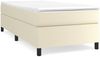 vidaXL Polsterbett mit Matratze Creme 80x200 cm Kunstleder, Härtegrad: H2 [3144574] Bild 2