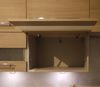 Küchenklapphängeschrank ESSEN 80x36cm Glaseinsatz Farbe: graphit Hochglanz / weiß (ES-W4BS/80/LAM) Bild 3